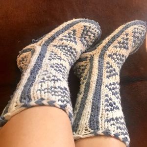 Knitted booties